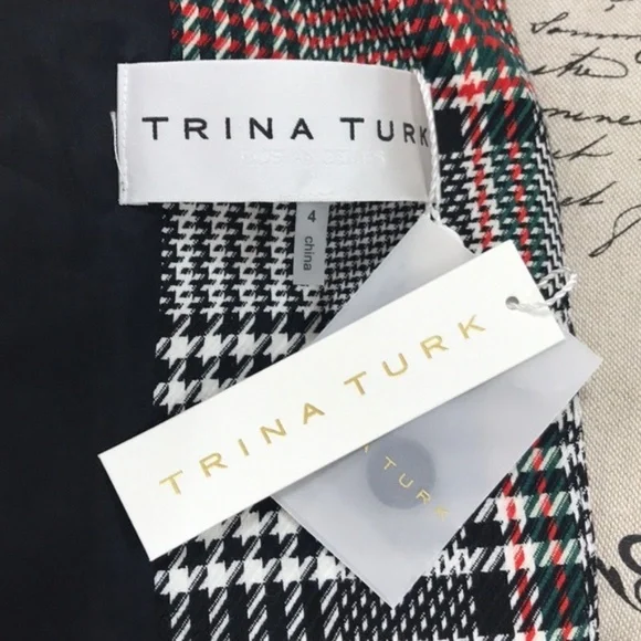 Trina Turk Habanero 2 Plaid Single-Button Blazer - Picture 6 of 6